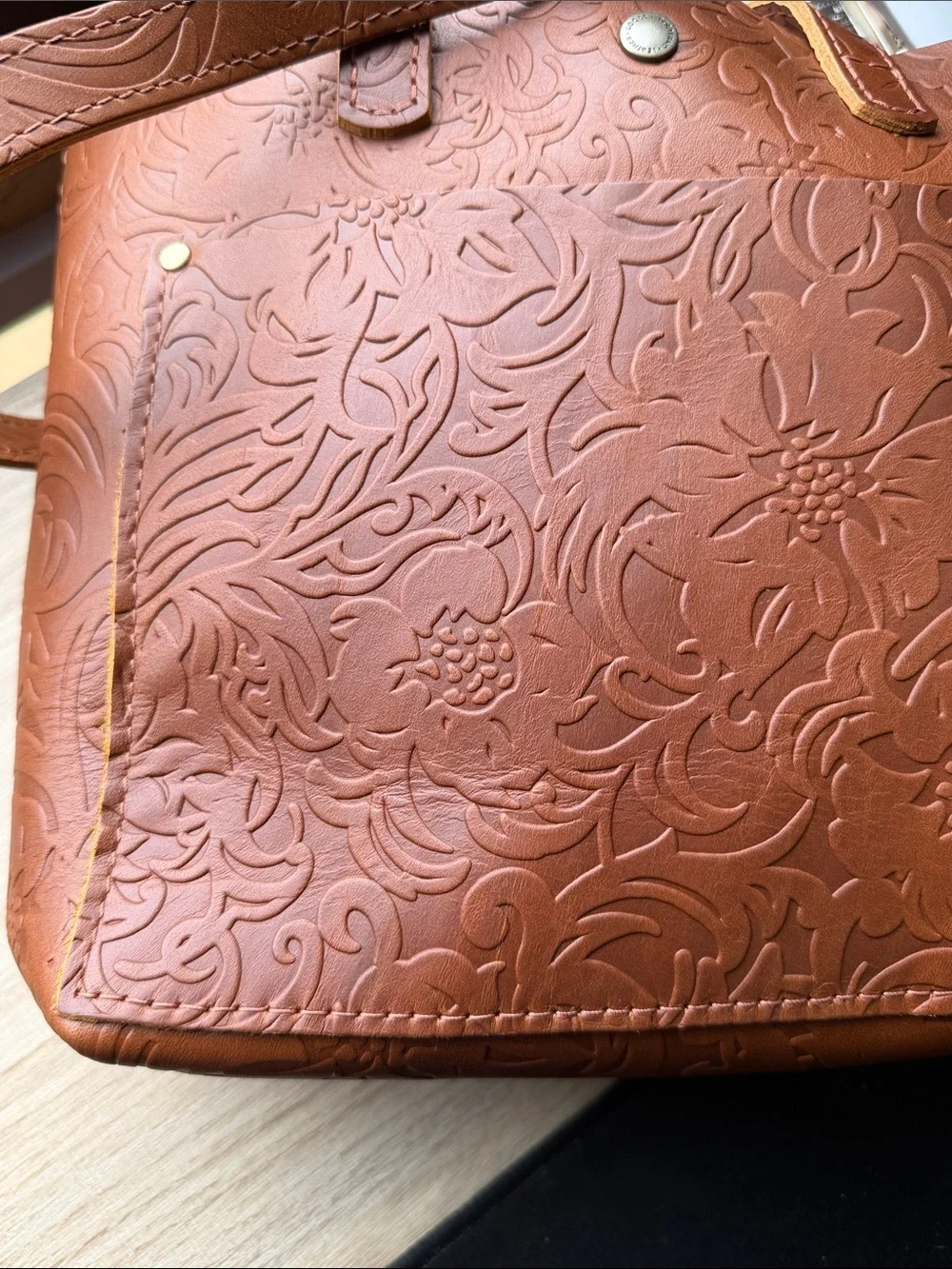 New Portland Leather Mini Crossbody Snap Tote in Meadow